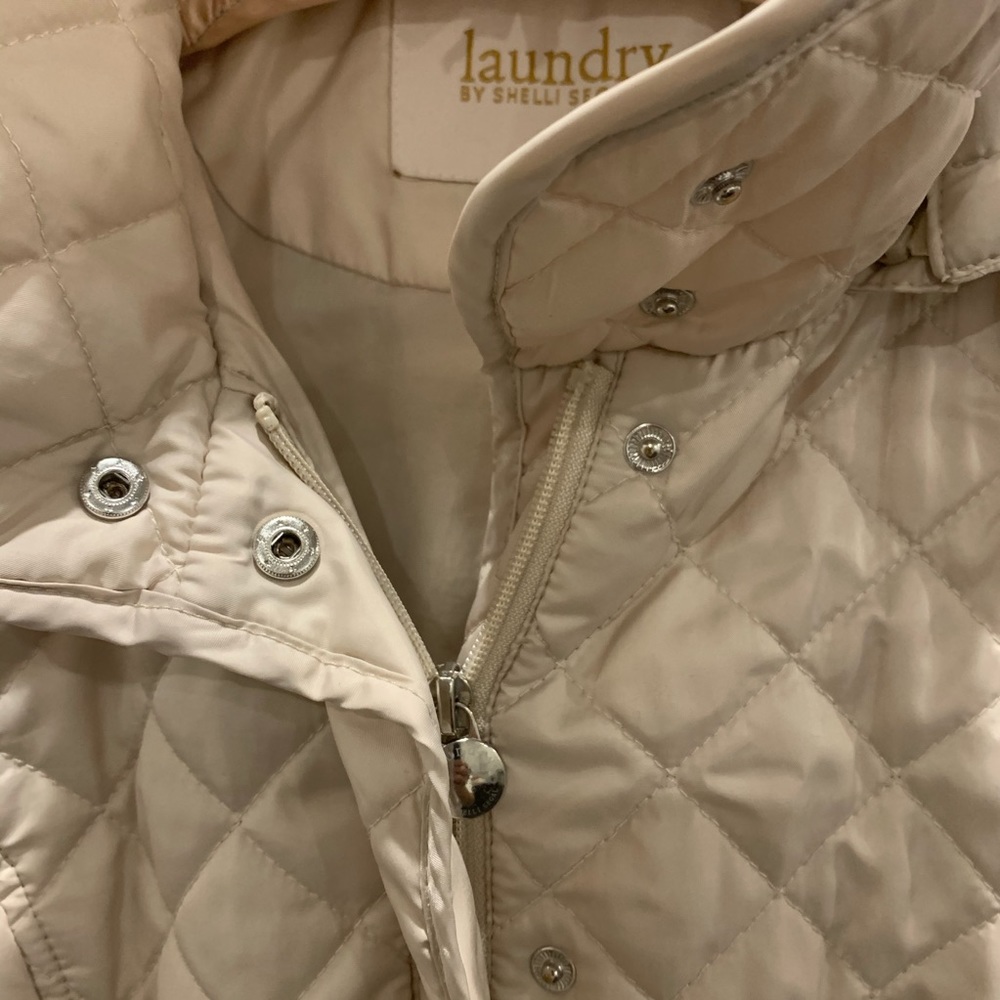 Laundry-Shelli Segal Quilted Jacket Removable Hood - Picture 5 of 12